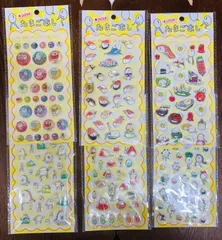 たまごあし　ぷっくりシール　6枚セット