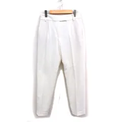 プラステ PLST タック テーパードパンツ センタープレス 無地 M オフホワイト 白 /FT28