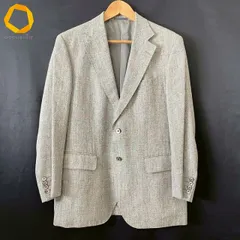 #axc バーバリー BURBERRY シングルジャケット グレー アイボリー 黒 S2B 背抜き サイドベンツ シルク混 麻混 メンズ [990343]