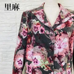 里麻 リマ 花柄ジャケット 羽織 アウター 長袖 0182K