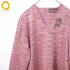 斉藤都世子 サイトウトヨコ ニット セーター Vネック 花モチーフ レディース [w991842]のサムネイル