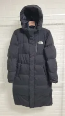 S THE NORTH FACE ザノースフェイス ブラック ダウンジャケット ロング丈 ダウンジャケット 実寸M
