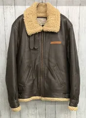 AVIREX フライトジャケット アヴィレックス  レザージャケット 裏ボア 羊革 6171089 ブラウン size XL