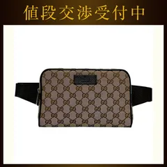 グッチ ボディバッグ ベージュ ブラウン GGキャンバス 449174 美品