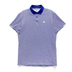 サイズ：L ADIDAS GOLF アディダスゴルフ DW7703 半袖ポロシャツ ボーダー柄 ブルー系 [240101604895] ゴルフウェア メンズ ストスト