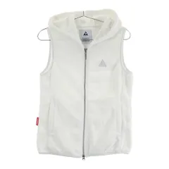 サイズ：M LE COQ GOLF ルコックゴルフ  フード付 ボア ジップベスト 総柄 ホワイト系 [240101615424] ゴルフウェア レディース ストスト