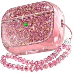 送料無料】AhaStyle 贅沢 キラキラ AirPods Pro 2 ケース (USB-C/ライトニング)保護カバー 硬質プラ アクセサリー AirPods Pro 第二世代 対応