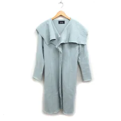 4298 SHIZUKA KOMURO ニット コート アウター ロング丈 ビッグカラー 無地 ウール ミント /FT40