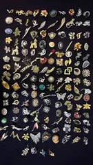 【vintage】ブローチ　大量　150点　まとめ売り　おまけつき