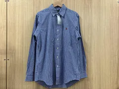 RALPH LAUREN 長袖シャツ ギンガムチェック ブルー Sサイズ 
