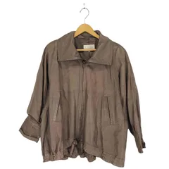 ユーズドフルギ USED古着 {{F.TAKAKO}} real leather リアルレザージップジャケット レディース  M