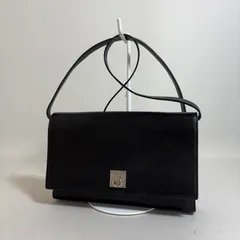 2601-53｜セリーヌ ショルダーバッグ レザー ブラック ガンチーニ金具