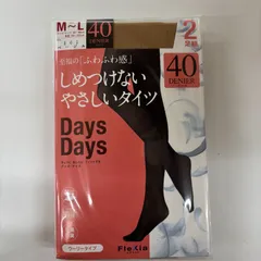 しめつけない やさしいタイツ 40デニール 2足組 M-Lサイズ