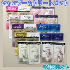 b109【新品・未使用 】シャンプー&トリートメント 10回分 PANTENE KOSE MIRACLES Je l'aime BIOLISS 10種 パンテーン ミラクルズ コーセー ジュレーム ビオリス トライアル 美髪 カラーケア お試し 旅先