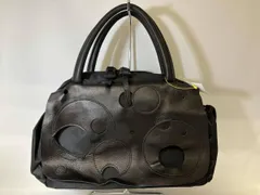 慈雨 ジウ センソユニコ ハンドバッグ サイズ75 ブラック 黒 ナイロン 牛革 ポリエステル 日本製 12122851 ショルダー紐なし シミ有