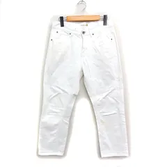 レプシィム ローリーズファーム LEPSIM LOWRYS FARM デニム ジーンズ テーパードパンツ 無地 コットン 綿 M ホワイト 白 /FT6