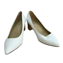 MN4 ATELIER BRUGGE　アトリエブルージュ パンプス 25.0サイズ　ホワイト 5cmヒール　レザー　ポインテッドトゥパンプス　2000002415336のサムネイル