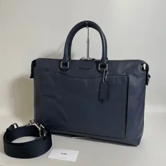 2512-182｜美品｜コーチ 2WAYビジネスバッグ レザー ネイビー
