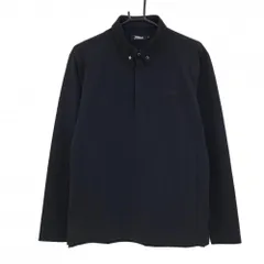 【超美品】タイトリスト 長袖ポロシャツ 黒 ボタンダウン ロゴ刺しゅう メンズ L ゴルフウェア TITLEIST