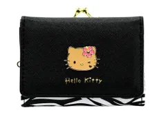 アルディ 三つ折り財布 がまぐち アニマル ハローキティ ブラック HK79-2BK [ブラック]