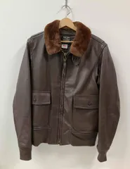 AVIREX アヴィレックス シングルライダース G-1 山羊皮 サイズ42 ブラウン アメリカ製 ナイロン100% アクリル70% 毛25% ポリウレタン5%