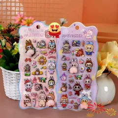 【送料無料】おしりぷにぷにシール 3D ぷくぷく立体ステッカー もちもち・マシュマロ触感 スクイーズ キャラクター かわいい デコレーション用 手帳・日記・シール帳 DIY ごほうび 女の子・男の子 ランダ