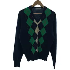 Burberrys　セーター　90s vintage　90年代　OLD　ニット　長袖　トップス　Vネック　アーガイル柄　スコットランド製　古着