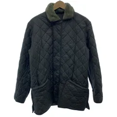Barbour　キルティングジャケット　ナイロンジャケット　フルジップ　裏地ボア　無地　古着