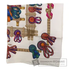 HERMES エルメス カレ90 馬のリボン飾り スカーフ シルク レディース [中古]