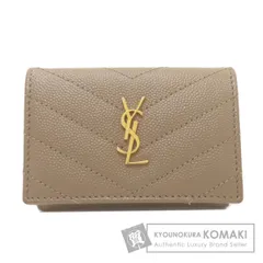 YVES SAINT LAURENT イヴ・サンローラン コンパクトウォレット カサンドラ 二つ折り財布（小銭入れあり） レザー レディース [中古]