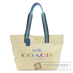 COACH コーチ 91170 ロゴ トートバッグ キャンバス レディース [中古]