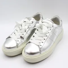 680)【美品】ECCO エコー ウィメンズ レザースニーカー ストリート プラットフォーム 厚底  36（約22.5-23cm）