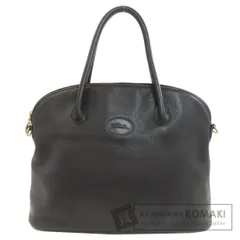 Longchamp ロンシャン ロゴ ハンドバッグ レザー レディース [中古]