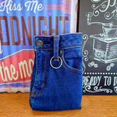 214★USEDデニムリメイク★スマホケース★マルチポーチ★メガネケース★サングラスケース★ジーンズリメイク★