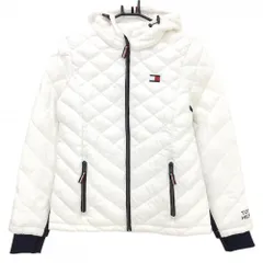 【美品】トミーヒルフィガー フード付き中綿ジャケット 白×ネイビー キルティング  レディース S ゴルフウェア Tommy Hilfiger Golf