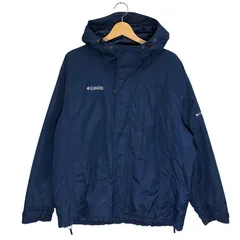 Columbia コロンビア  マウンテンジャケット ナイロン中綿ジャケット フード アウター ナイロンジャケット ドローコード Vietnam製 Lサイズ ブルー