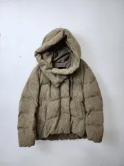 コーデュロイ フーディー ダウン アウター