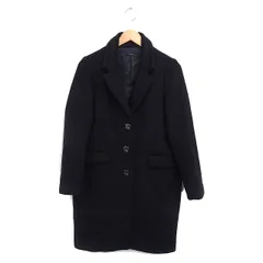 ロッソ ROSSO アーバンリサーチ チェスターコート アウター ミドル丈 無地 メルトン F ブラック 黒 /FT15