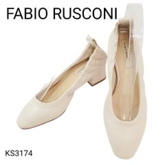 ファビオルスコーニ タッセルローファー 37.5 白 エナメル パンプス 
