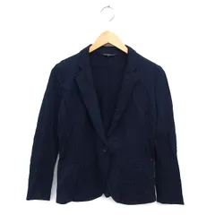 23区 オンワード樫山 テーラード ストライプ ジャケット アウター 裏地なし 薄手 38 黒 ブラック /NT8