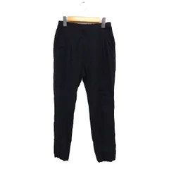 ミューカ MJUKA イージー  テーパード パンツ 無地 リネン 麻 F ブラック 黒 /FT41