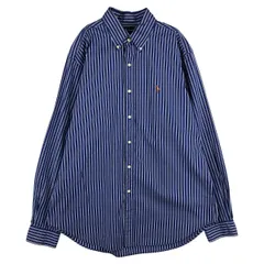 古着 ラルフローレン Ralph Lauren CLASSIC FIT 長袖 ボタンダウンストライプシャツ メンズL相当/eaa459379