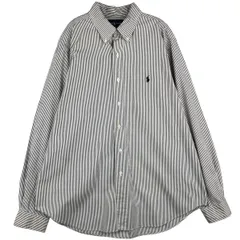 古着 ラルフローレン Ralph Lauren CLASSIC FIT 長袖 ボタンダウンストライプシャツ メンズXL相当/eaa459381