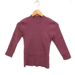 マイストラーダ Mystrada リブ ニット セーター 七分袖 丸首 無地 シンプル 38 ローズピンク /FT2