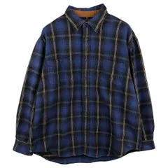 古着 90~00年代 セントジョンズベイ ST. JHON'S BAY チェック柄 長袖 ヘビーネルチェックシャツ XL メンズXL相当/eaa459578