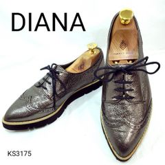 ダイアナ メッシュ ウイングチップ レザー 本革 レースアップ 22.5cm 