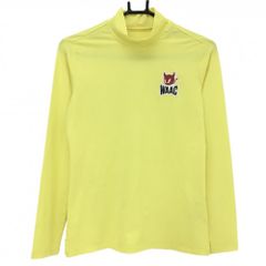 美品】ワック ハイネックインナーシャツ イエロー バックプリント ロゴ