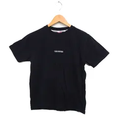 コンバース CONVERSE ロゴ刺繍 プリント Tシャツ カットソー 半袖 丸首 コットン 綿 S ブラック 黒 /FT36