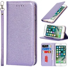 ★Cavor iPhoneSE 2世代（2020）/iPhoneSE 3世代（2022）/iPhone 7/8と互換性があるiPhoneSE2 ケース 手帳型 iPhoneSE3 ケース財布型 iPhone8 カード収納ケースPUレザー 横置-パープル