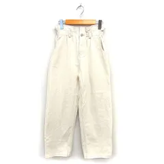 ワンアフター アナザー ナイスクラップ one after another NICE CLAUP カラーデニム ジーンズ ゆったり ワイド コットン 綿 無地 ジップフライ M オフホワイト /NT33